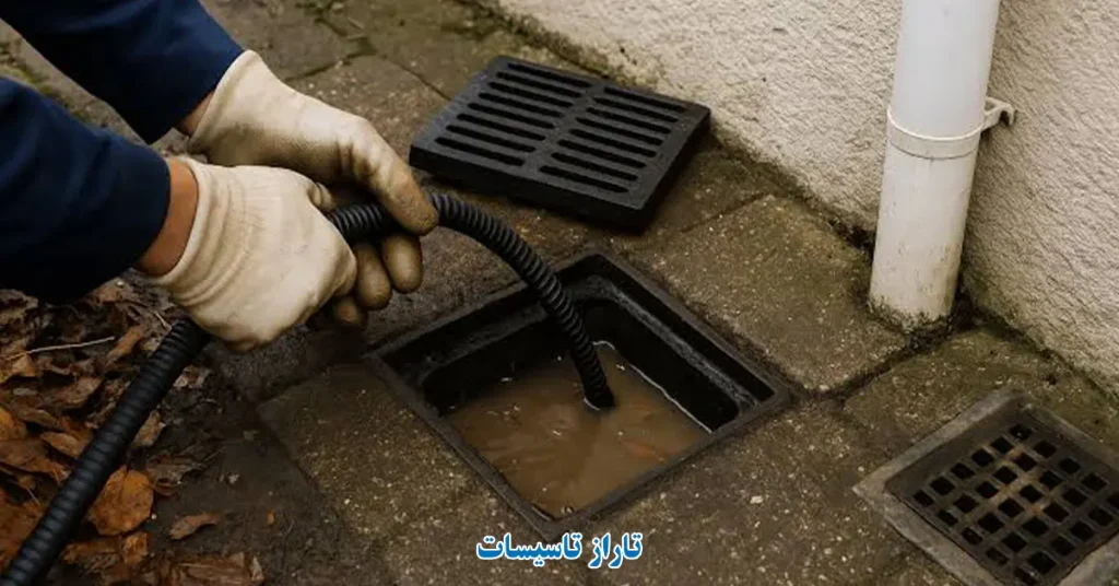روش های رفع گرفتگی فاضلاب حیاط