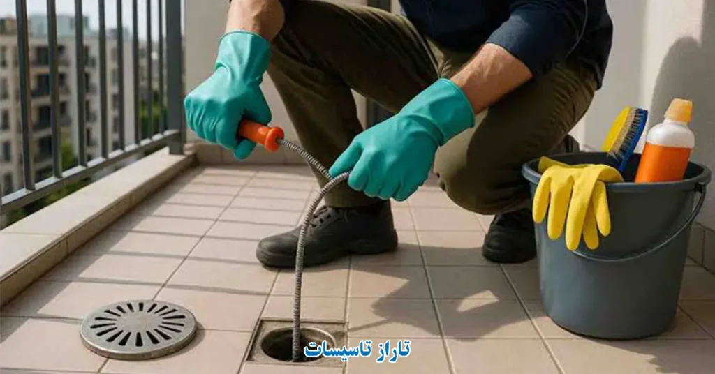 روش های رفع گرفتگی لوله بالکن و تراس