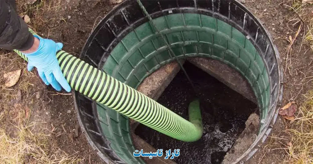 رفع مشکل ریزش چاه فاضلاب با تاراز تاسیسات