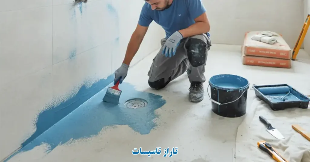 آب بندی کف حمام و سرویس بهداشتی با تاراز تاسیسات